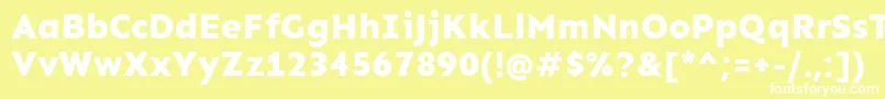 フォントSenExtrabold – 黄色い背景に白い文字