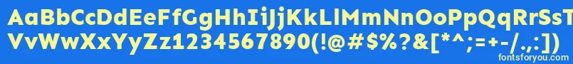 Шрифт SenExtrabold – жёлтые шрифты на синем фоне