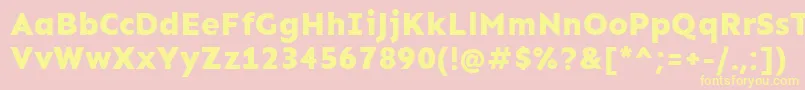 fuente SenExtrabold – Fuentes Amarillas Sobre Fondo Rosa