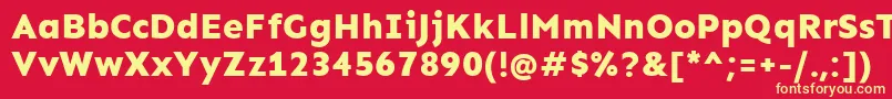 フォントSenExtrabold – 黄色の文字、赤い背景