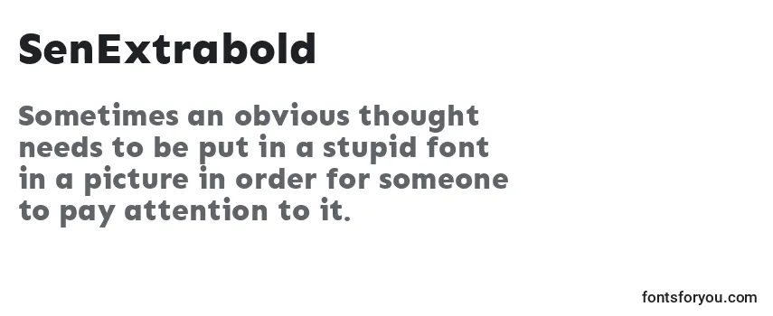 Review of the SenExtrabold (79675) Font