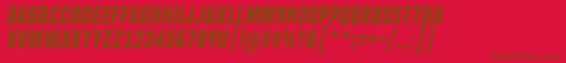 BuiltTitlingBdIt Font – Brown Fonts on Red Background
