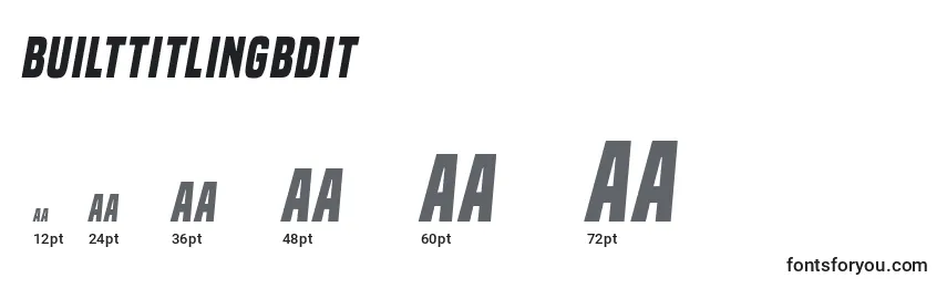 BuiltTitlingBdIt Font Sizes