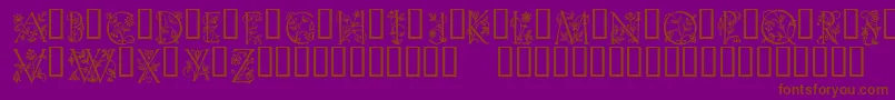 EveInitials Font – Brown Fonts on Purple Background