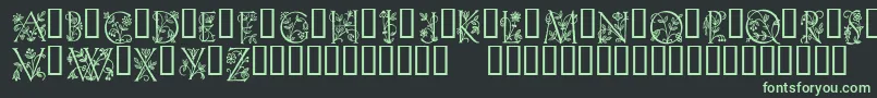 EveInitials Font – Green Fonts on Black Background