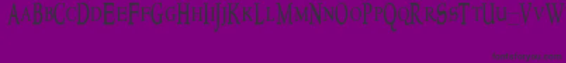 Шрифт Newstyletitlingcondensed – чёрные шрифты на фиолетовом фоне