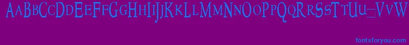 Newstyletitlingcondensed Font – Blue Fonts on Purple Background