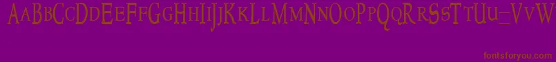 Newstyletitlingcondensed Font – Brown Fonts on Purple Background