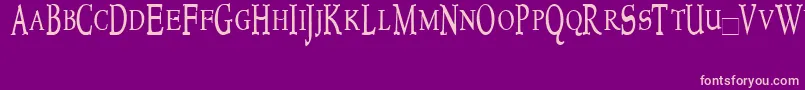 Newstyletitlingcondensed Font – Pink Fonts on Purple Background