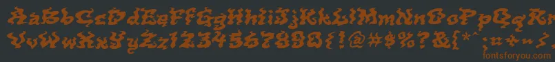 Incense Font – Brown Fonts on Black Background