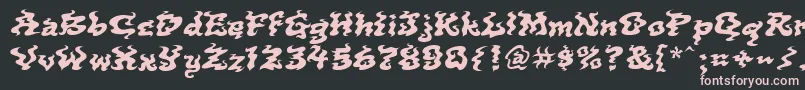 Incense Font – Pink Fonts on Black Background