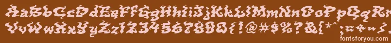 Incense Font – Pink Fonts on Brown Background