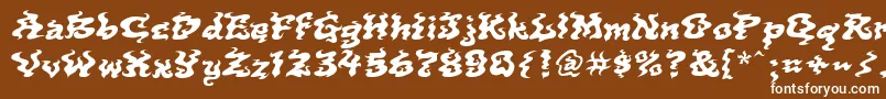 フォントIncense – 茶色の背景に白い文字