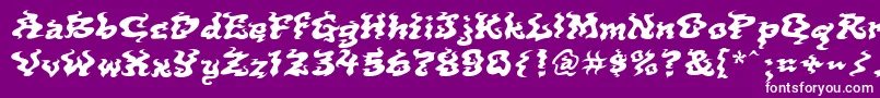 フォントIncense – 紫の背景に白い文字