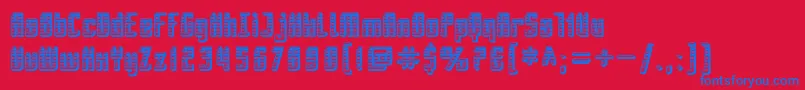 SfPiezolectricSfx Font – Blue Fonts on Red Background