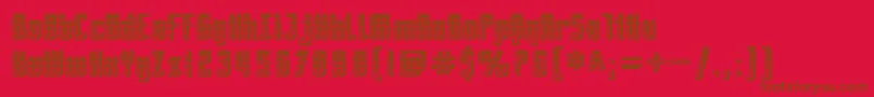 SfPiezolectricSfx Font – Brown Fonts on Red Background
