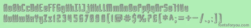 SfPiezolectricSfx Font – Gray Fonts on Green Background