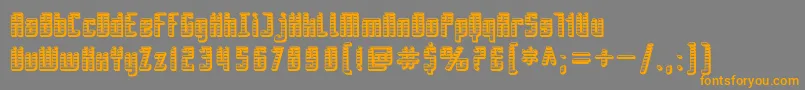 SfPiezolectricSfx Font – Orange Fonts on Gray Background