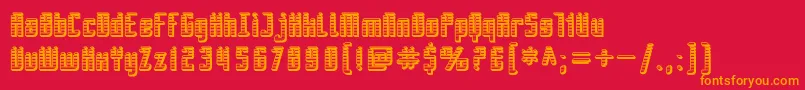 SfPiezolectricSfx Font – Orange Fonts on Red Background