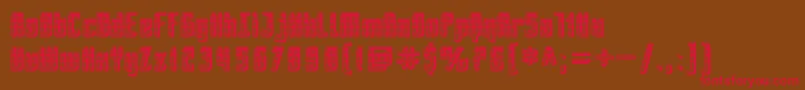 SfPiezolectricSfx Font – Red Fonts on Brown Background