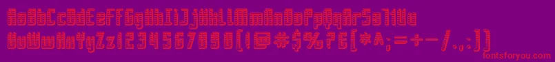 SfPiezolectricSfx Font – Red Fonts on Purple Background
