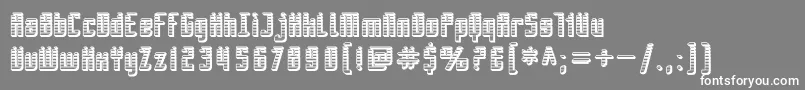 フォントSfPiezolectricSfx – 灰色の背景に白い文字