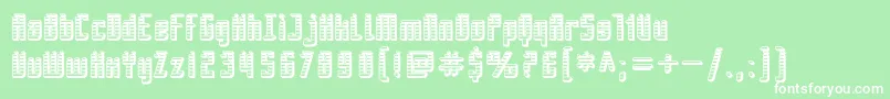 SfPiezolectricSfx Font – White Fonts on Green Background