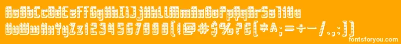 SfPiezolectricSfx Font – White Fonts on Orange Background