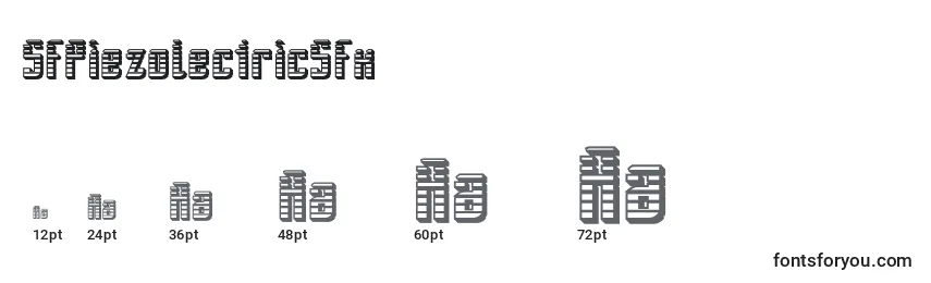 SfPiezolectricSfx Font Sizes