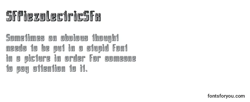 Review of the SfPiezolectricSfx Font
