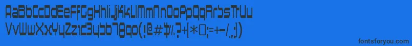 HorsepowerRegular Font – Black Fonts on Blue Background