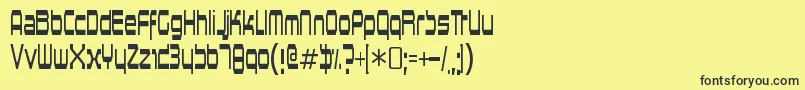 HorsepowerRegular Font – Black Fonts on Yellow Background