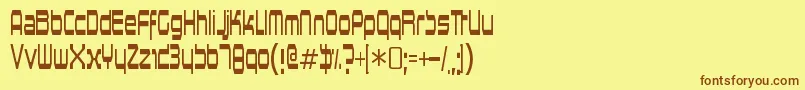 HorsepowerRegular Font – Brown Fonts on Yellow Background