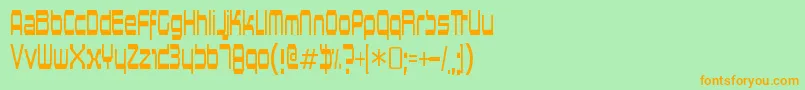 HorsepowerRegular Font – Orange Fonts on Green Background