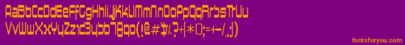 HorsepowerRegular Font – Orange Fonts on Purple Background