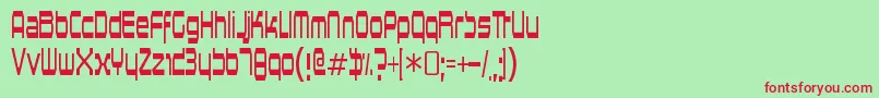 HorsepowerRegular Font – Red Fonts on Green Background