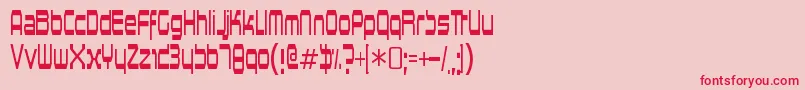 HorsepowerRegular Font – Red Fonts on Pink Background