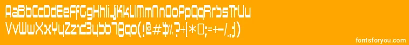 HorsepowerRegular Font – White Fonts on Orange Background