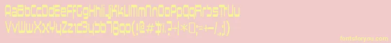 HorsepowerRegular Font – Yellow Fonts on Pink Background