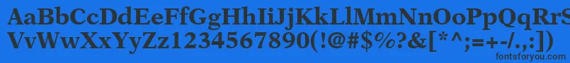 OrchidBlackSsiBold Font – Black Fonts on Blue Background