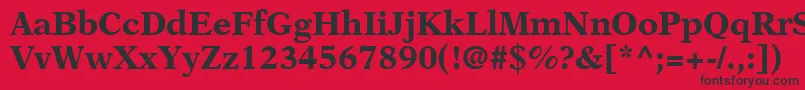 フォントOrchidBlackSsiBold – 赤い背景に黒い文字