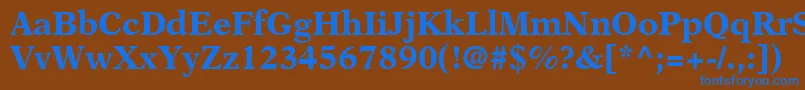 OrchidBlackSsiBold Font – Blue Fonts on Brown Background