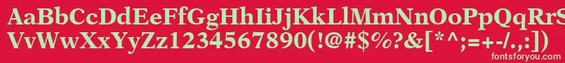 Шрифт OrchidBlackSsiBold – зелёные шрифты на красном фоне