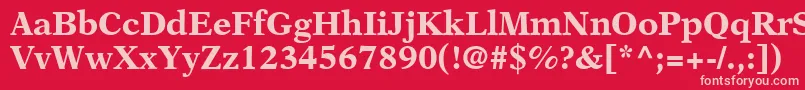 Шрифт OrchidBlackSsiBold – розовые шрифты на красном фоне