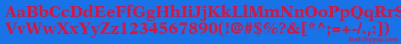 OrchidBlackSsiBold Font – Red Fonts on Blue Background