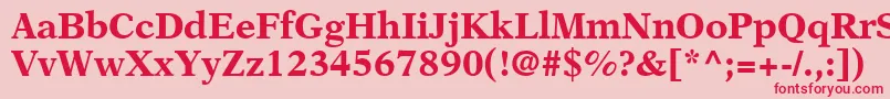 フォントOrchidBlackSsiBold – ピンクの背景に赤い文字