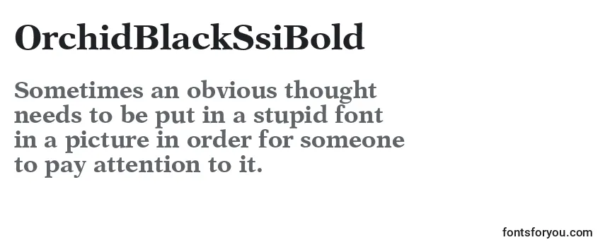 OrchidBlackSsiBold Font