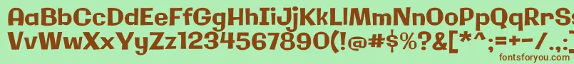 GalindoRegular Font – Brown Fonts on Green Background