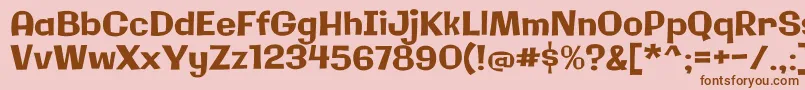 GalindoRegular Font – Brown Fonts on Pink Background