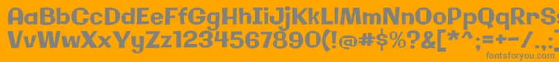 GalindoRegular-Schriftart – Graue Schriften auf orangefarbenem Hintergrund